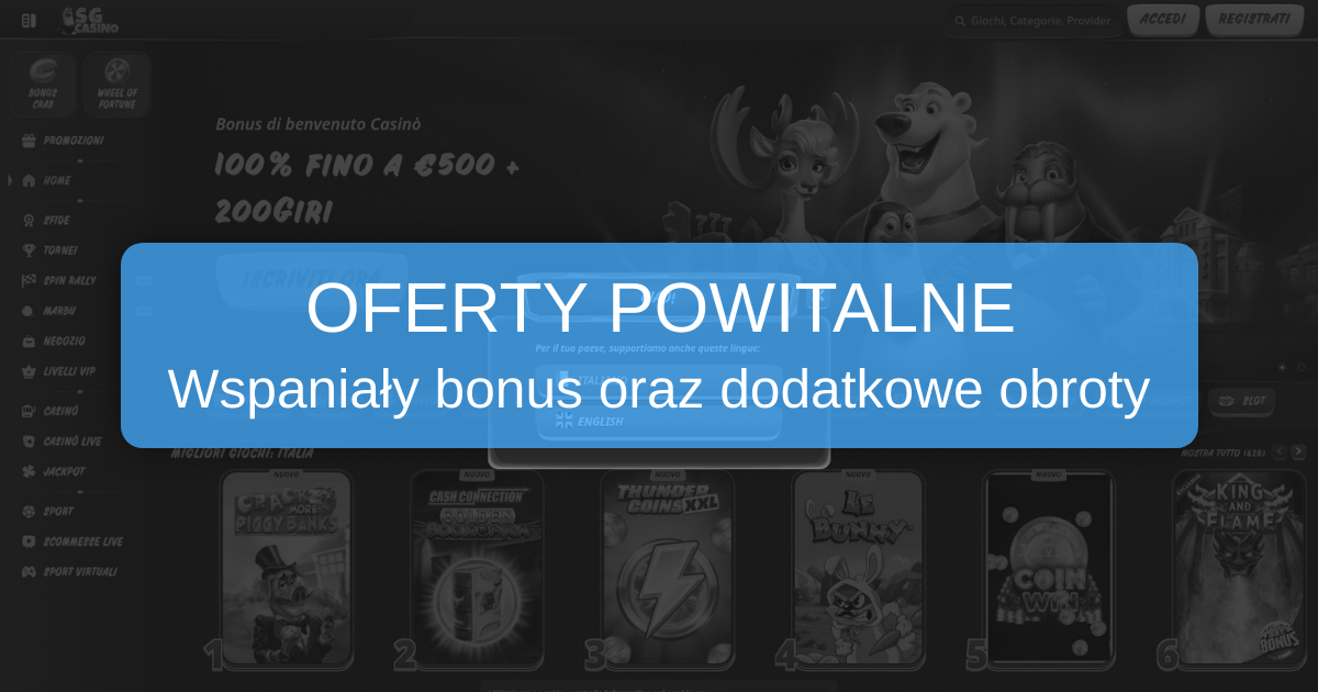 SG Casino - Oficjalne kasyno online dla graczy z Polski