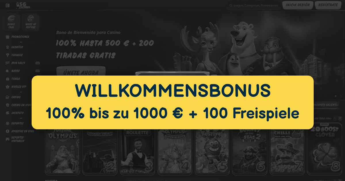 SG Casino - Deutschlands Online Casino mit schneller Auszahlung